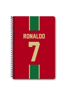 اشتري Designer A5 Spiral Notebook Memo Notepad Journal - Football Team - Portugal Player Name - Ronaldo في الامارات