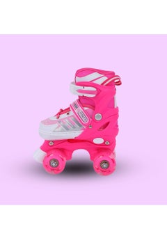 اشتري EL1029 Adjustable Roller Skates Small Size 29 EUR (UK 11.5) - 33 EUR (UK 2) for 3 to 6 Years | Strong Chassis and 70 mm PU Four Flashing Wheels | ABEC 7 Bearings في الامارات