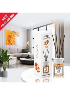 Buy Eyfel Reed Diffuser Peach Room Air Freshener 120ml in UAE