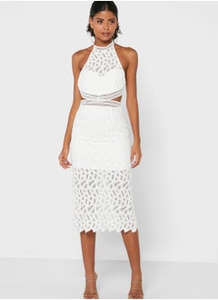 Buy Cut Out Lacedetail Dress in Saudi Arabia