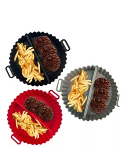 Buy 3pcs High Temperature Resistant Silicone Divided Air Fryer Baking Tray. in Egypt