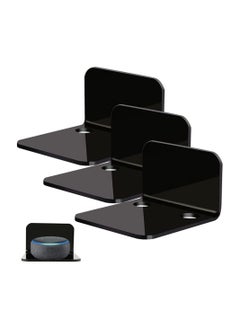 Buy 3Pcs Acrylic Small Floating Shelf for Wall Mounted, Camera Mounting Bracket, Small Items Hanging Shelves No Drill, Wall Display Shelf for Plant Pot, Speaker, Security Camera, Baby Monitors, Room Decor in Saudi Arabia