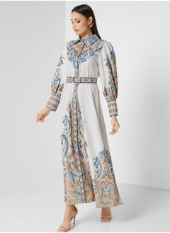 Buy Abstract Print Dress in UAE