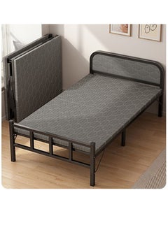 اشتري Single Folding Bed with Memory Foam Mattress for Adults,Portable Rollaway Cot Size Guest Bed with Headboard&Sturdy Steel Frame on Wheels,186X75cm في الامارات