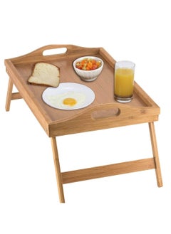 Buy Breakfast Tray with Foldable Legs Brown 108grams in UAE