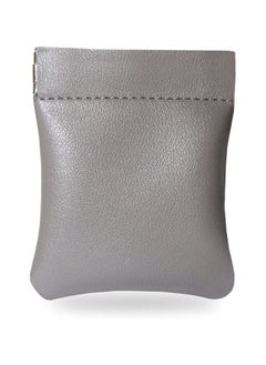 Buy Leather Coin Holder Pouch (Dark Grey) in UAE