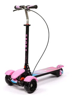 Buy 3 Wheel Children's Folding Adjustable Height Scooters For Ages 3-16 Years With Music And Light，with brake in UAE