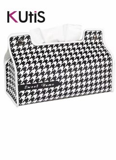 اشتري 1 piece Leather Classic Print Tissue Storage Box 17.5 x 11.5 x 12.5 Centimeter في الامارات