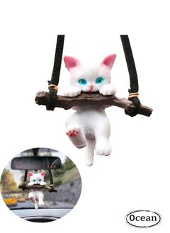 اشتري Cute Branch Cat Pendant Car Rearview Mirror Pendant في السعودية