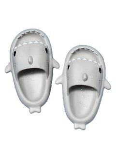 اشتري Unisex Shark Slides Pillow Thick-Soled Cute Cartoon Open Toe Sandals Lightweight Comfort Non-Slip Fashionable Shower Beach Slippers في الامارات