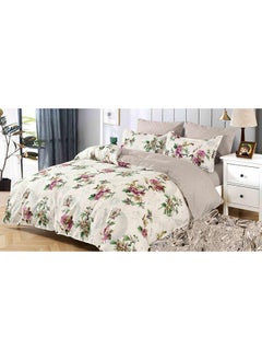 Buy King Size Flat Bed Sheet 6 Piece Set of 1 Flat Bed Sheet, 1 Duvet Bed Cover, 2 Cushion Cover and 2 Pillowcase in UAE