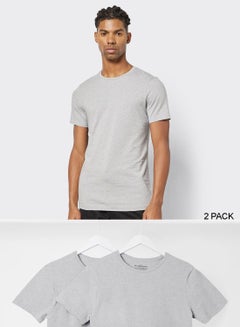 Buy Crew Neck T-Shirt (Pack of 2) in Saudi Arabia