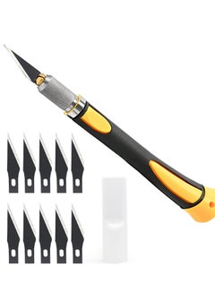 Buy Precision Hobby Knife Set Utility Exacto with 10 PCS Fine Point Razor Art Tool for Architecture Modeling, Pumpkin Cutting, Scrapbooking, Wood Working Stencil in Saudi Arabia