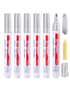 Buy Silver 6 Pieces Tile Pen Wall Grout Restorer Pen Repair Marker Grout Filler Pen for Restoring Tile Grout Wall Floor Bathrooms and Kitchen in UAE