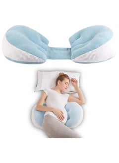 Buy Pregnancy Pillows for Sleeping, Maternity Pillow for Pregnant Women, Support Pregnancy Pillows, Feeding Baby Side Sleeping Pillow, Adjustable, Portable, for Support Back Belly (Blue) in Saudi Arabia