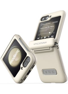 Buy Terra Guard Modern Samsung Galaxy Z Flip 5 Case Cover (2023) with [Hinge Protection] - Cream in UAE