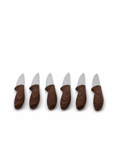 Buy Knife Set Brown 6 Pieces in Saudi Arabia