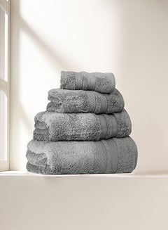 اشتري Bamboo cotton towel: 100% cotton - color: grey. في مصر