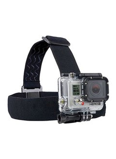 اشتري حزام مطاطي لتثبيت الكاميرا على الرأس مزود بـ 3 شرائط لكاميرا جو برو هيرو 3/3/2/1 بلس أسود في السعودية
