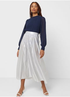 Buy High Waist Pleated Skirt in UAE