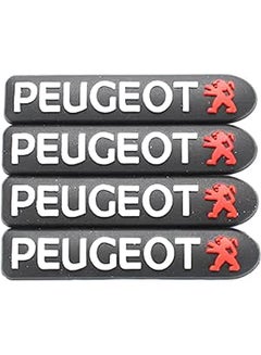 Buy Peugeot car side door guard edge defender protector trim guard sticker (black,4 pcs set) in Egypt