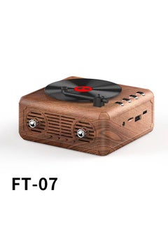 اشتري 1 x 5 pcs Vintage Phonograph Bluetooth Speaker Retro Wood Grain Version في الامارات