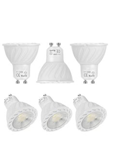 اشتري SYOSI Eye-Protected GU10 LED Bulb, 6 Pack GU10 Bulb Replacement for Recessed Track Lighting, 400LM and 5000K Daylight White, 6W Spotlight Bulb for Office, Kitchen, Living Room, Bedroom في السعودية