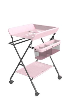 Buy Portable Baby Changing Table with Wheels and Storage Rack and Bag、Multifunctional Newborn Dressing for Clothes Massage in Saudi Arabia