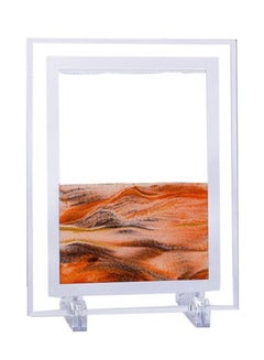 Buy 7" Desktop Moving Flowing Sand Art Picture Frame Hourglass Dynamic 3D Motion Deep Sea Sandscapes Landscapes Glass Painting For Home Office Decoration(Yellow) in UAE