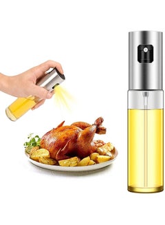 Buy Oil Sprayer Bottle, Olive Oil Sprayer Mister, Olive Oil Spray for Salad, BBQ, Kitchen Baking, Roasting. Silver 100 ML in UAE