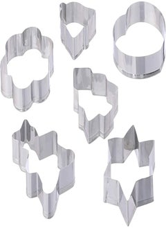 Buy Stainless Steel Baking Cutter, 6 Pieces - Silver in Egypt