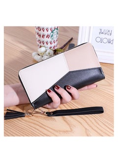 Buy Womens Wallet Pu Leather Long Wallet For Women Card Holder Organiser Wristlet Clutch With Zipper Pocket Coin Purse with Tassel and Pendant in UAE