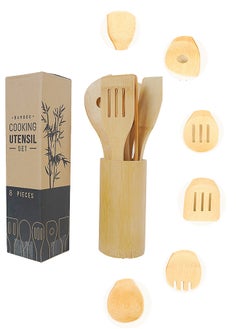 Buy 8pc Bamboo Non Stick Shovel Spoon Tool Set in Saudi Arabia