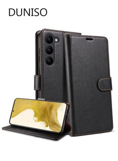 اشتري Samsung Galaxy S23 Ultra Wallet Case with Card Slots Holder Magnetic Clasp Shockproof Protective Cover Women Men for Samsung Galaxy S23 Ultra Phone Case في الامارات