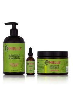 Buy Mielle/Rosemary Mint Strengthening/Shampoo/Hair Masque/Scalp & Hair Strengthening Oil (Serum) / Deal/Gift Set in UAE