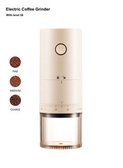 Buy Portable Electric Coffee Grinder with 38 Level External Adjustment in Saudi Arabia