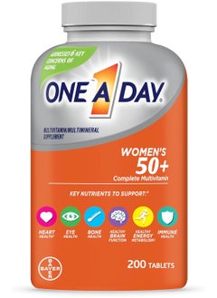 Buy One A Day Women's 50+ Multivitamins, Multivitamin for Women with Vitamin A, C, D, E and Zinc for Immune Health Support*, Calcium & more, 200 Count in UAE