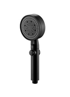 اشتري Shower Head Water Saving 5 Mode Adjustable High Pressure Shower Set One-key Stop Water Black في السعودية