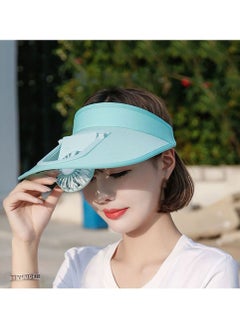 Buy Outdoor Fan Cooling Peaked Cap Usb Breathable Shade Sunscreen Women Men Hat Beach Visor Hat Required Security Summer Sports Cap in UAE