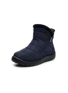 اشتري Women's Thickened Waterproof And Anti Slip Cotton Boots, Snow Boots Blue في الامارات