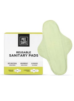 Buy Pee Safe Reusable Sanitary Pads For Women Anti-Bacterial Superb Absorbency Lasts Up To 60 Washes 3 Regular Pads + 1 Overnight Pad Skin Friendly Comfortable & Easy To Use Pack Of 4 in UAE