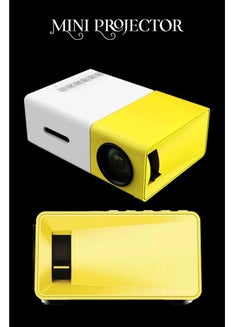 Buy Mini Projection Machine With USB/HD/AV/TF Card Slot/Mini Pocket Remote Controller For Smartphone/Laptop White/Yellow in UAE