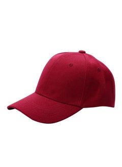 Buy Snapback Hip-Hop Cap Wine Red in Saudi Arabia