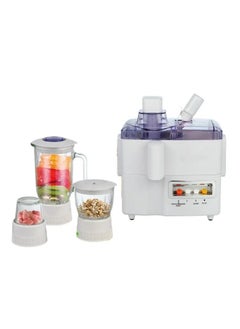 Buy Denx 4-in-1 Food Processor 800 Watts With Plastic Bowl And Stainless Steel Cutting Blades - white in Saudi Arabia