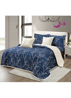 Buy Single quilt set with batted sheet, consisting of 4 pieces, size 160 x 210 cm in Saudi Arabia