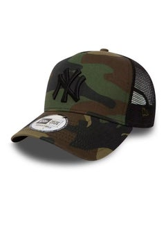 Buy New Era MLB New York Yankees fashion sun hat, mesh hat, outdoor men's and women's sports duckbill hat camouflage military green in UAE