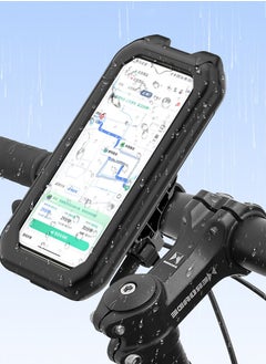 Buy Bike Phone Holder, [New 2024] Motorbike Phone Holder Waterproof 360°Rotation Universal Bicycle Handlebar Phone Mount Holder for 4-6.9 inch Smartphones in Saudi Arabia