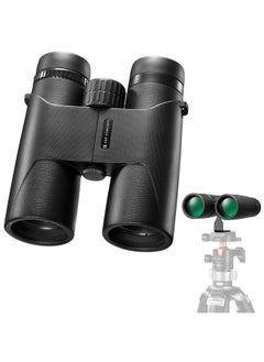 اشتري 10x42 Compact Binoculars for Kids and Adults, IP66 Waterproof with Tripod Converter, BAK4 Prism, FMC Lens, Cleaning Cloth for Bird Watching Hunting Travel Camping Stargazing في الامارات