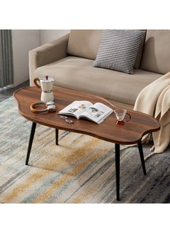 اشتري HXDream Coffee Table,Modern Central Table,suitable for living room, balcony, garden（Walnut color） في السعودية