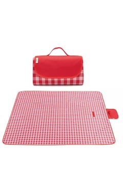 Buy SCIENISH Picnic Blanket Waterproof Beach Blanket Waterproof Picnic Blanket Portable Picnic Mat Portable Beach Mat Suitable for Outdoor, Camping, Family, Beach, Park (150 * 200, Red check) in Saudi Arabia